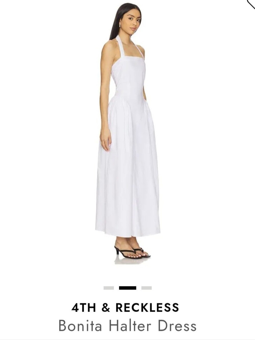 Bonita White Halter Maxi Dress